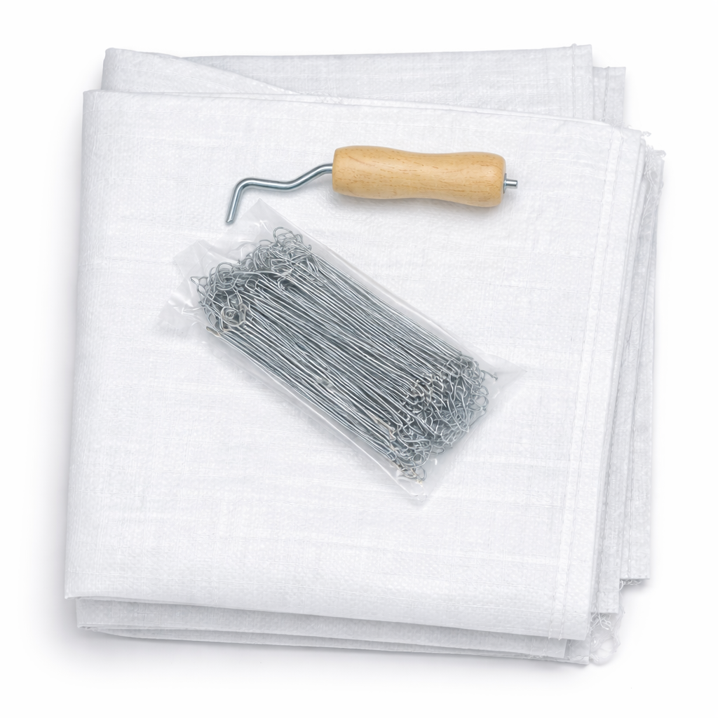 Steel Sandbag Ties – 6" Double Loop, Galvanized, 16 Gauge with Tie Tool
