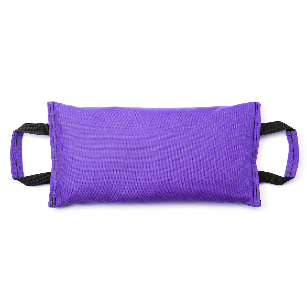 Purple sandbag with handles on a white background