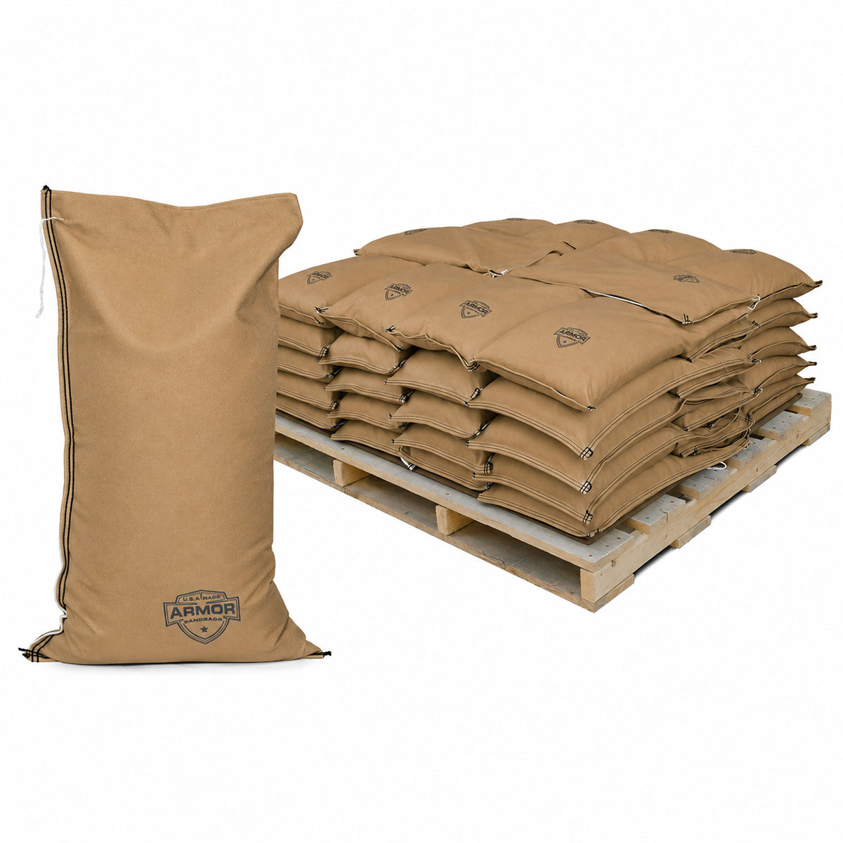 Armor® Sandbags — Extreme Duty Cordura® Pre-Filled Pallet, 1,500 lb