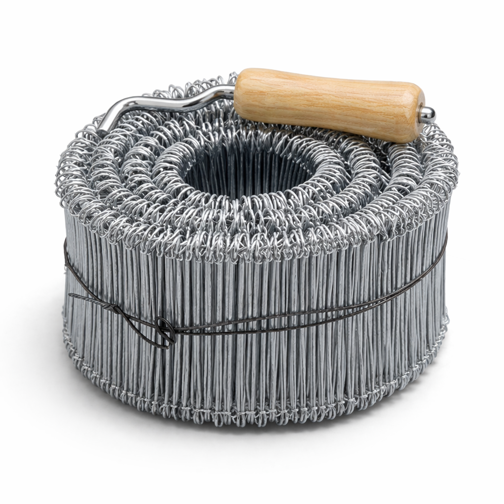 Steel Sandbag Ties – 6" Double Loop, Galvanized, 16 Gauge with Tie Tool