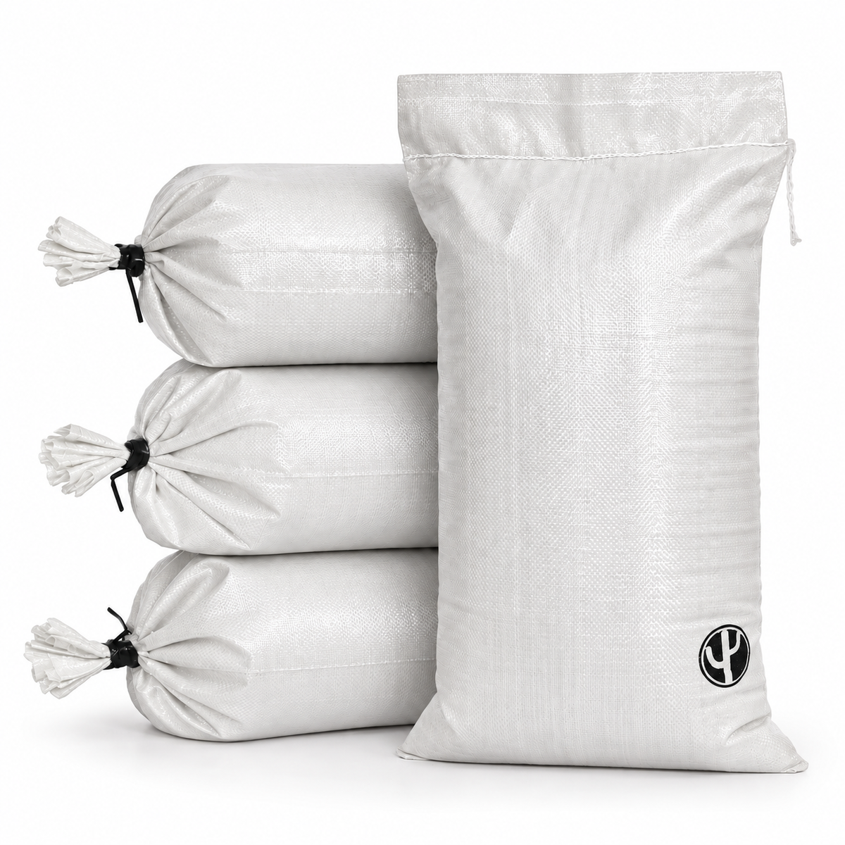 Cactus® Sandbags – 100 Pack, Heavy Duty Polypropylene, 4,000 UVI Rated