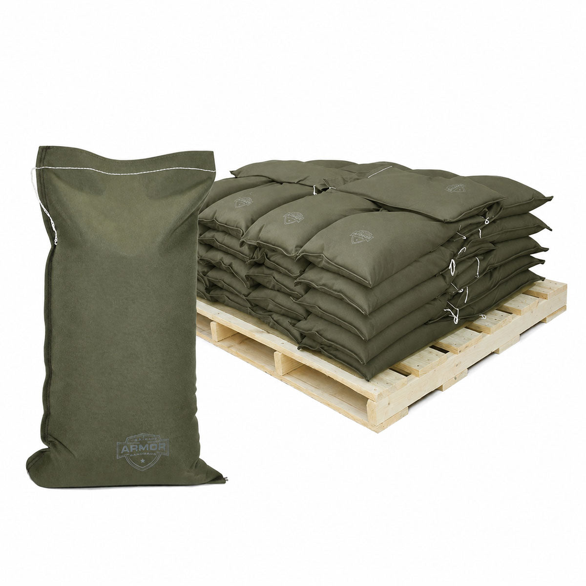 Armor® Sandbags — Extreme Duty Cordura® Pre-Filled Pallet, 1,500 lb