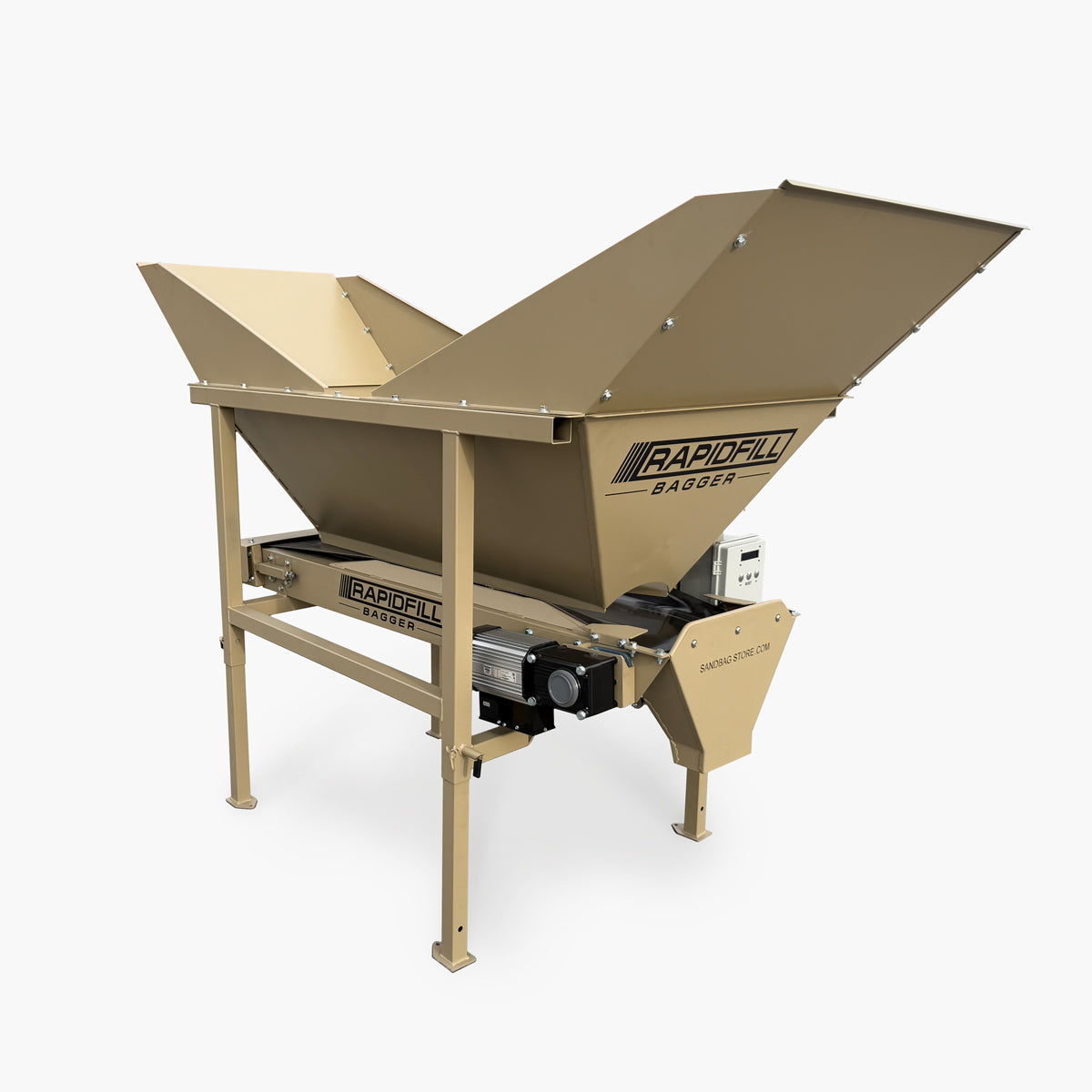 Rapidfill bagger machine on a white background