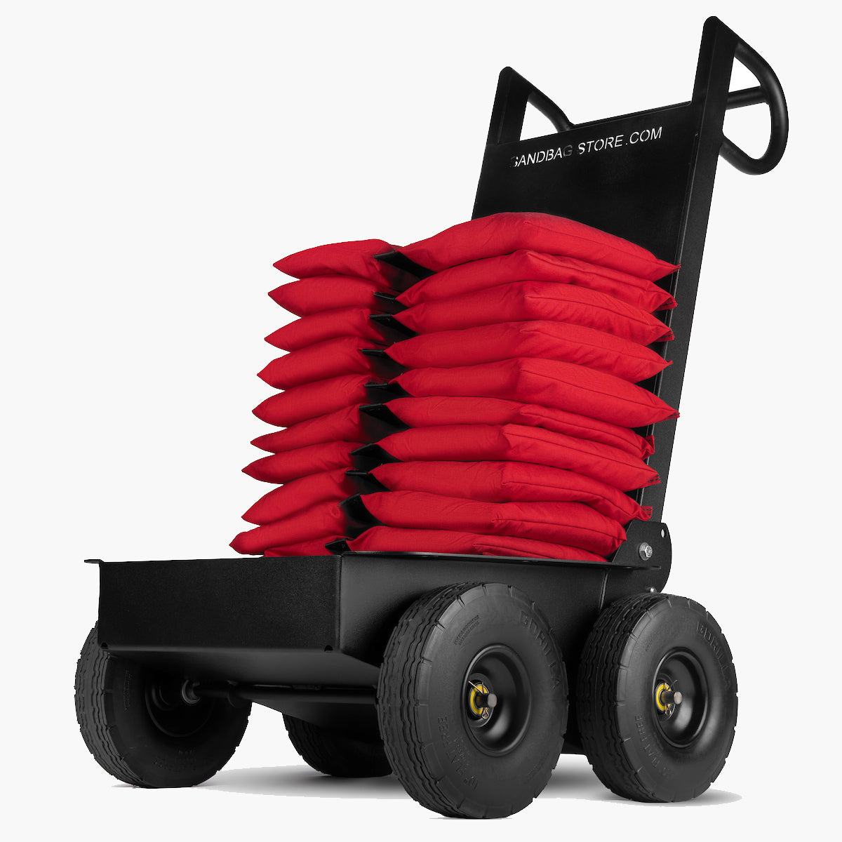 Sandbag Store Production Cart – Heavy-Duty 1350 lb Load Capacity, Flat-Free Wheels, Ideal for Sandbags, Cables & Heavy Gear