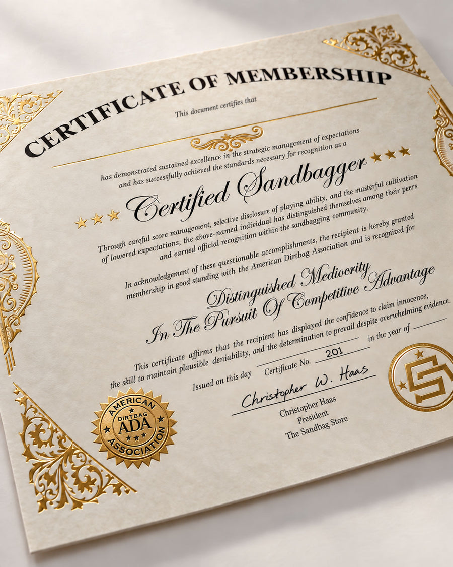 Gold-Embossed Certificate