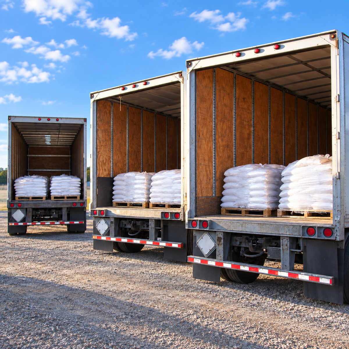 Economy Sandbags Pallet – Pre-Filled 3,000 lb, White Polypropylene, 2,000 UVI Rated