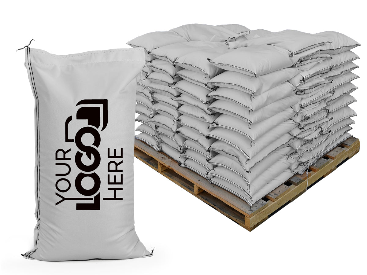 Ace® Sandbags – Pre-Filled Pallet, 3,000 lbs UV-Rated Canvas, Custom Printed Logo