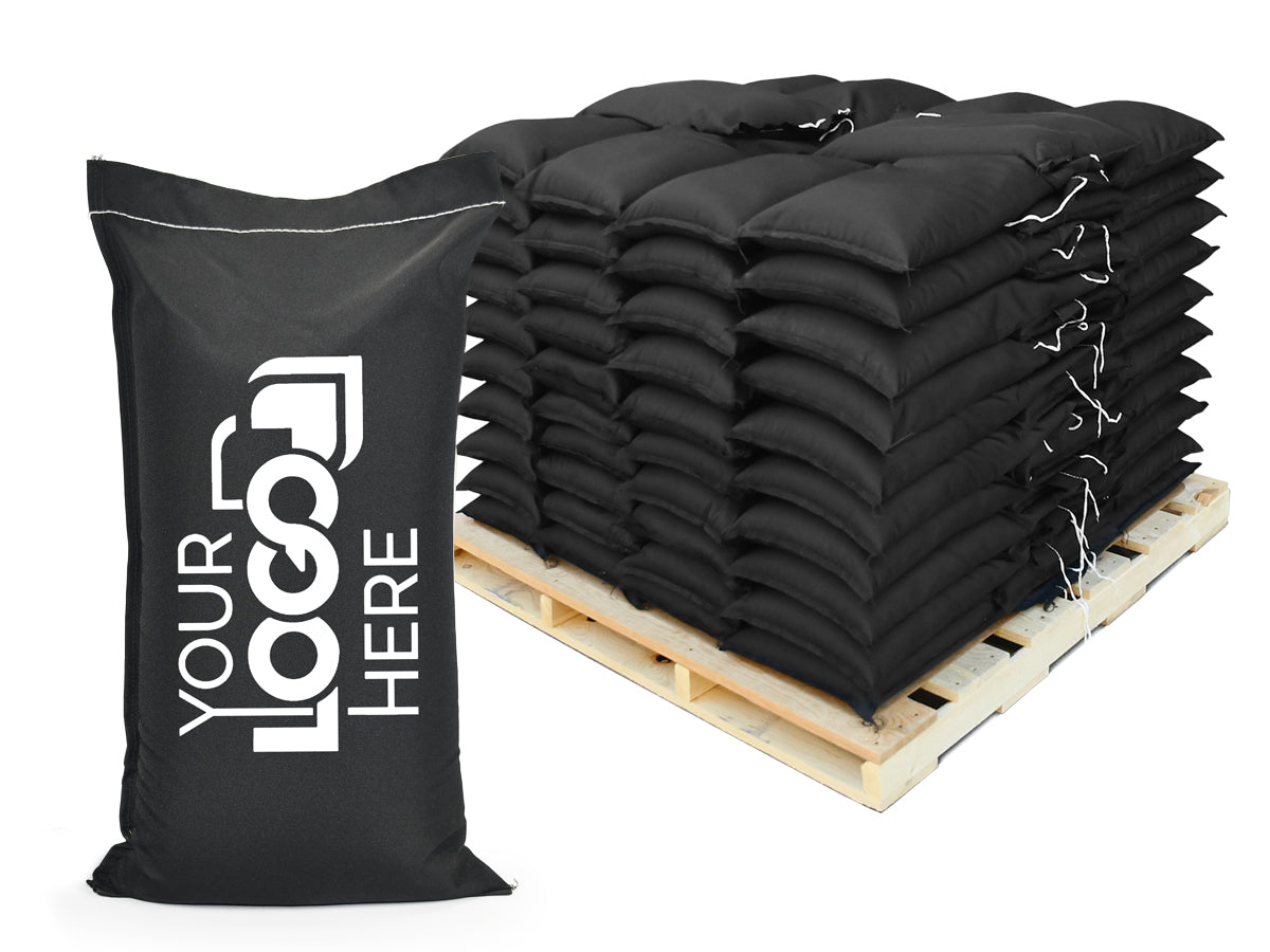 Ace® Sandbags – Pre-Filled Pallet, 3,000 lbs UV-Rated Canvas, Custom Printed Logo