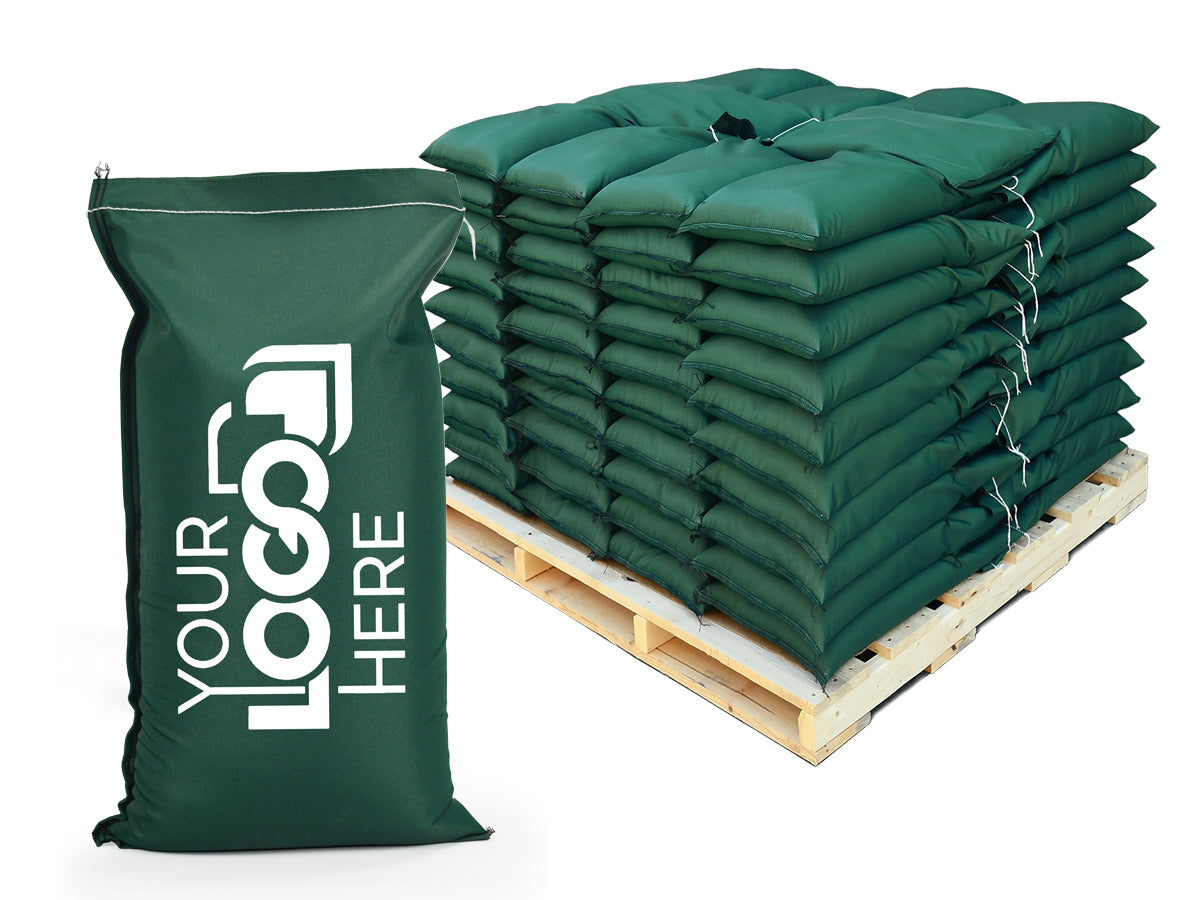 Ace® Sandbags – Pre-Filled Pallet, 3,000 lbs UV-Rated Canvas, Custom Printed Logo
