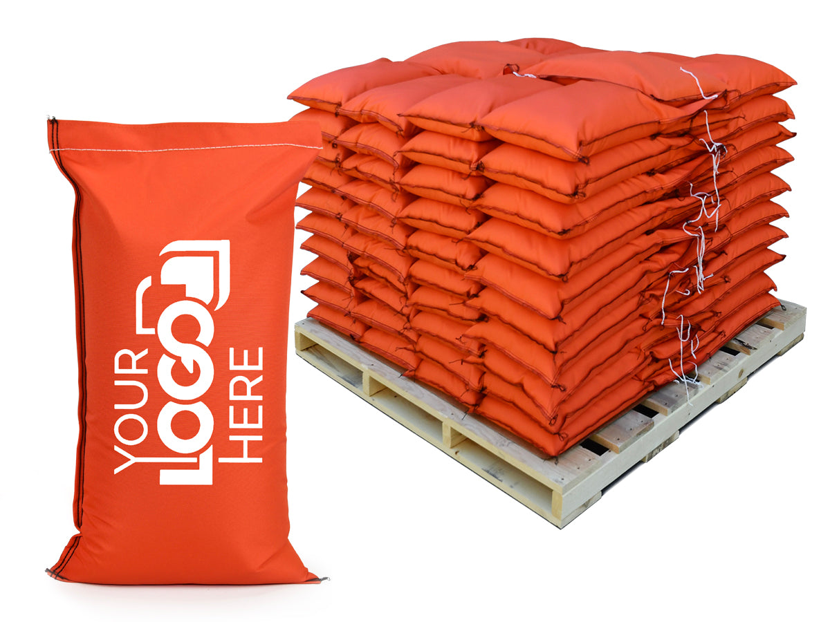 Ace® Sandbags – Pre-Filled Pallet, 3,000 lbs UV-Rated Canvas, Custom Printed Logo