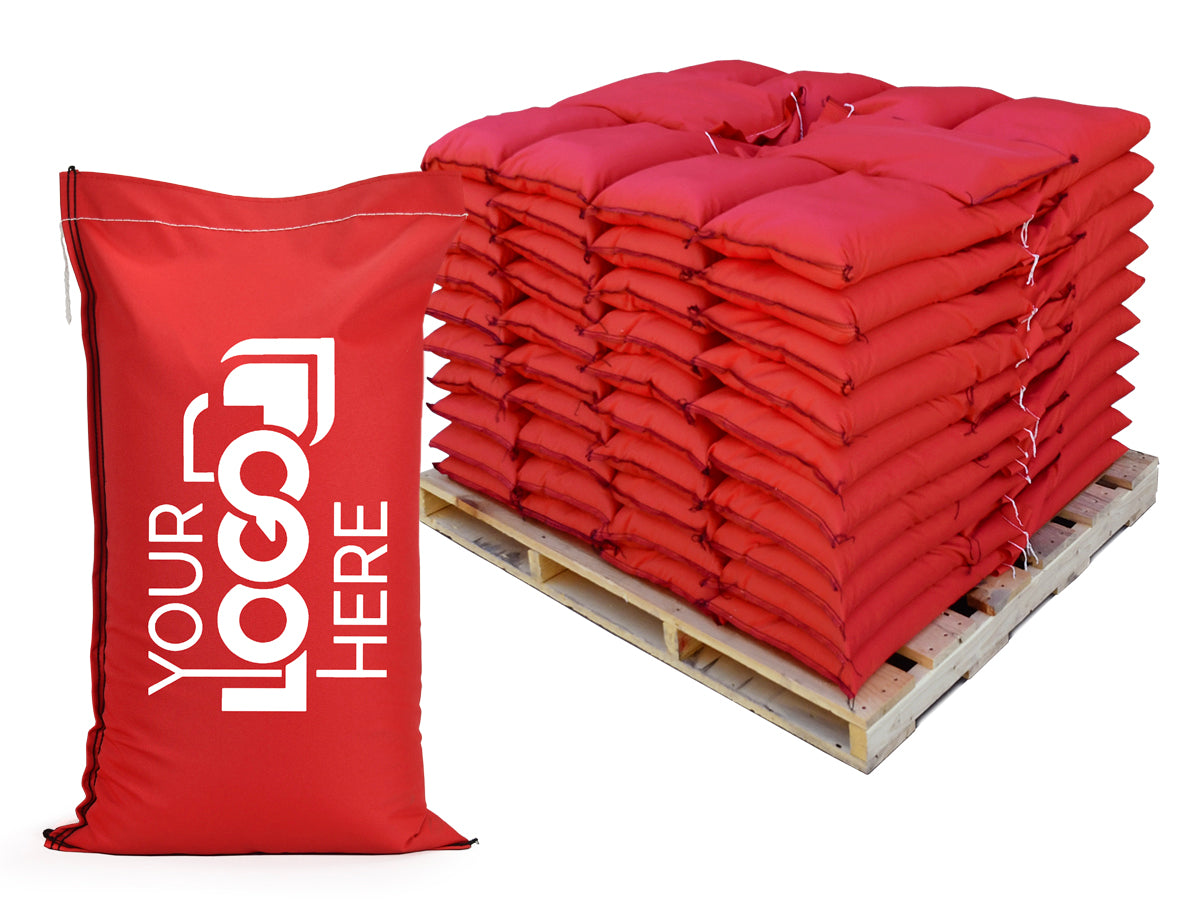 Ace® Sandbags – Pre-Filled Pallet, 3,000 lbs UV-Rated Canvas, Custom Printed Logo