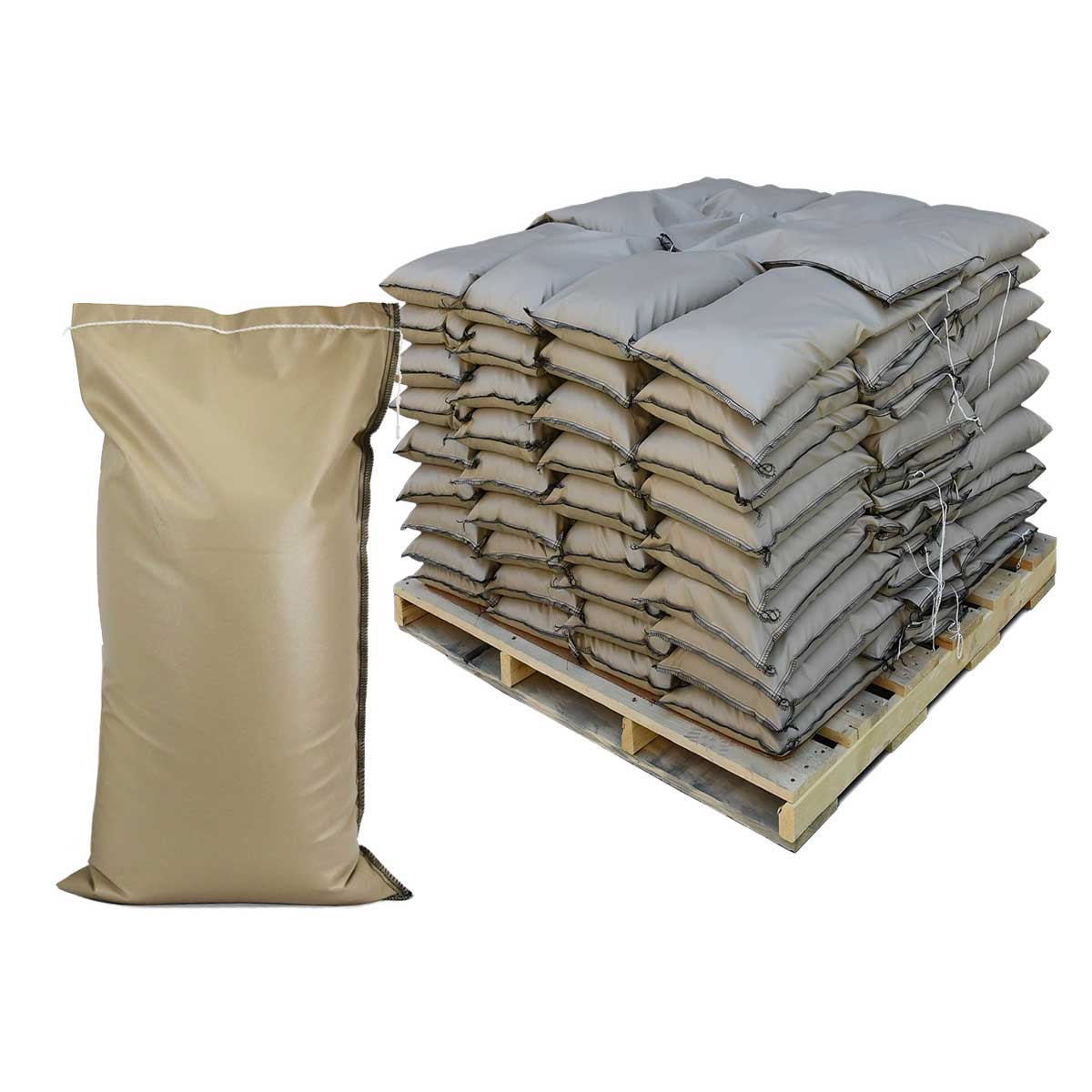 Acrylic Sandbags – 3,000 lb Pallet, MIL-SPEC, 7-Year UV Rated